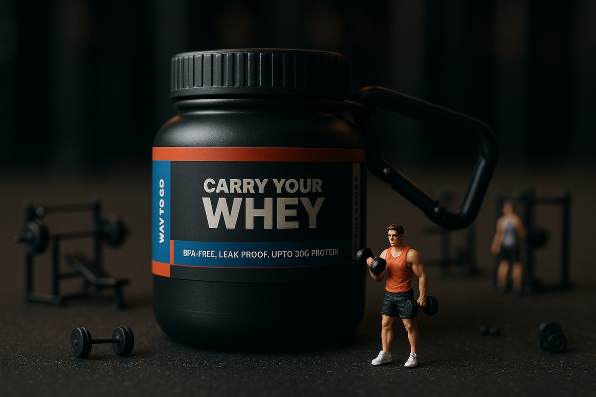 Carry Your Whey — Single Scoop Protein Carrier