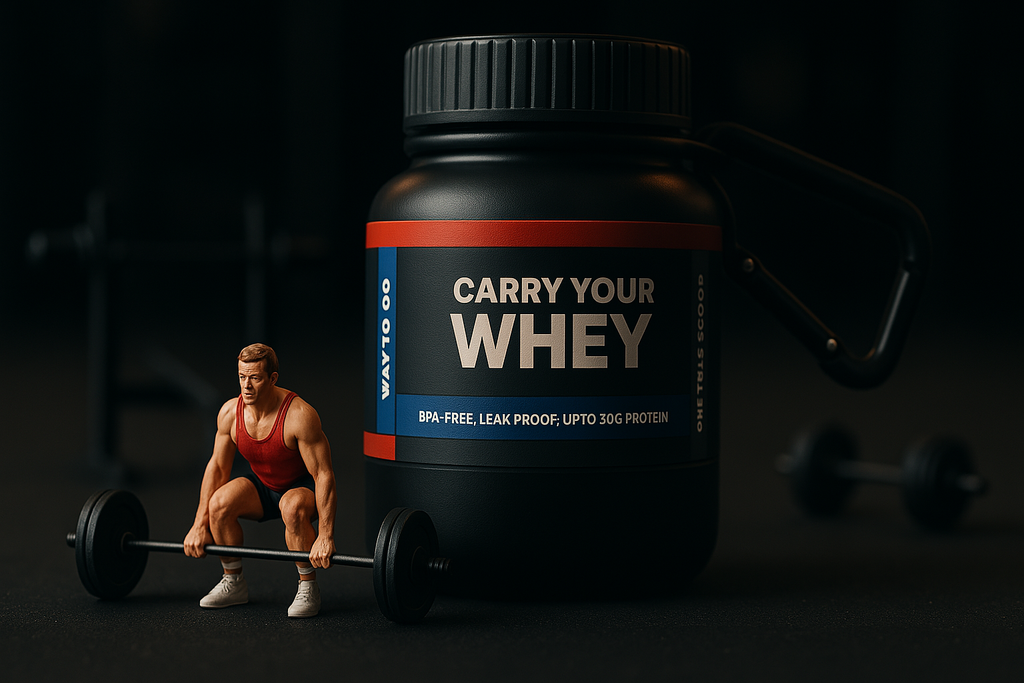 Carry Your Whey — Single Scoop Protein Carrier