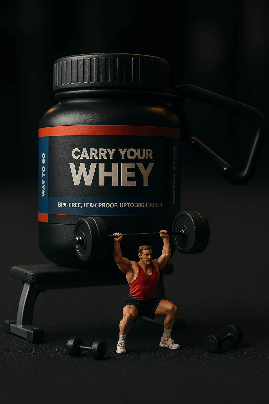 Carry Your Whey — Single Scoop Protein Carrier